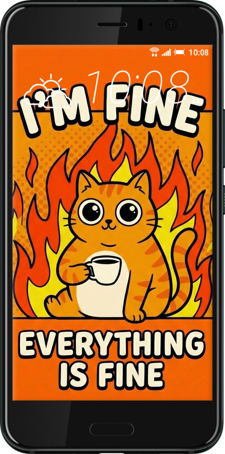 Силіконовий чехол Funny Cat для HTC U11 Life - 6786u-1385 изображение 