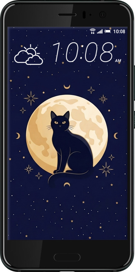 Силіконовий чехол Cute Cat Celestial/Witchy для HTC U11 Life - 6787u-1385 изображение 