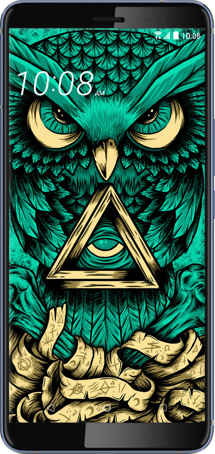 Силиконовый чехол Сова Арт-тату для HTC U11 Plus - 3971u-1363 изображение 