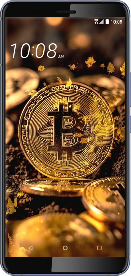 Силіконовий чехол Золота лихоманка біткойна для HTC U11 Plus - 6089u-1363 изображение 