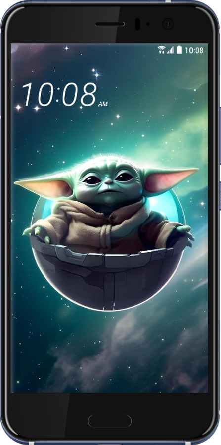 Силиконовый чехол Малышь йода для HTC U11 - 6294u-1007 изображение 