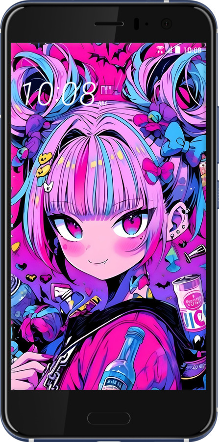 Силиконовый чехол Аниме милаха для HTC U11 - 6314u-1007 изображение 