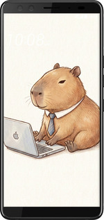 Силиконовый чехол Funny Capybara CEO Working для HTC U12 Plus - 6777u-1712 изображение 