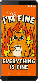 Силиконовый чехол Funny Cat для HTC U12 Plus - 6786u-1712 изображение 