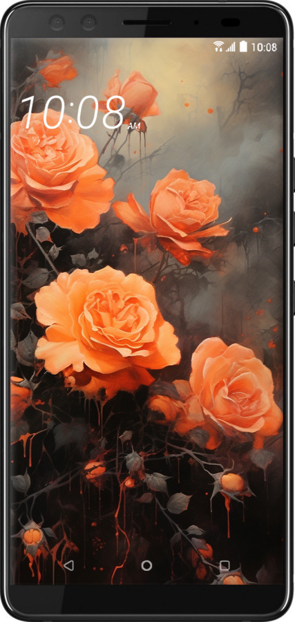 Силиконовый чехол Оранжевые розы для HTC U12 Plus - 5944u-1712 изображение 
