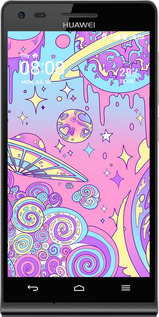 Силіконовий чехол Рожева галактика для Huawei Ascend G6 - 4146u-367 изображение 