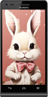 Силиконовый чехол Зайчик для Huawei Ascend G6 - 5669u-367 изображение 