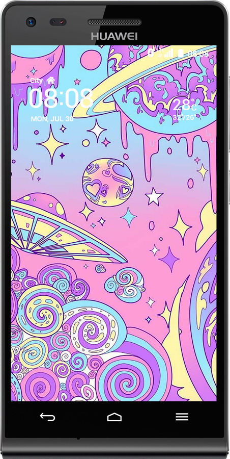 Силіконовий чехол Рожева галактика для Huawei Ascend G6 - 4146u-367 изображение 