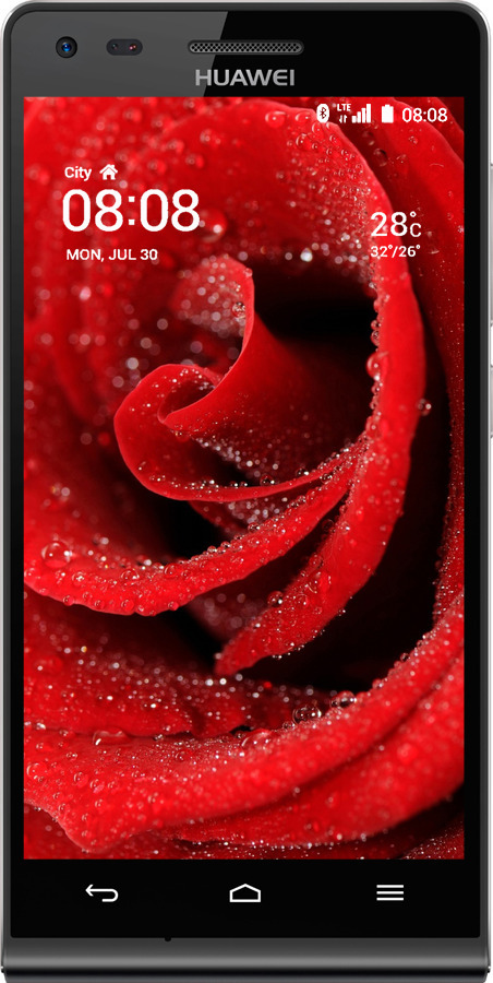 Силиконовый чехол Красная роза для Huawei Ascend G6 - 529u-367 изображение 