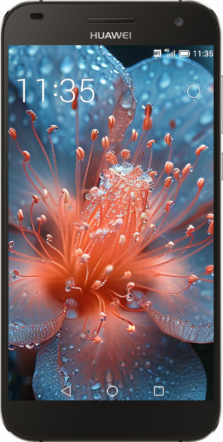 Силиконовый чехол Роса на цветке для Huawei Ascend G7 - 6039u-147 изображение 