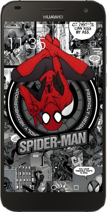 Силиконовый чехол Человек паук для Huawei Ascend G7 - 6279u-147 изображение 