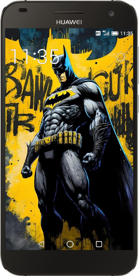 Силиконовый чехол Бетмен для Huawei Ascend G7 - 6290u-147 изображение 