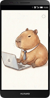 Силиконовый чехол Funny Capybara CEO Working для Huawei Ascend Mate 7 - 6777u-140 изображение 