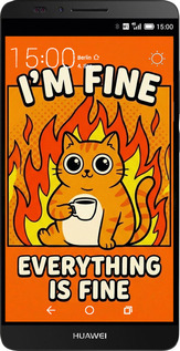 Силіконовий чехол Funny Cat для Huawei Ascend Mate 7 - 6786u-140 изображение 