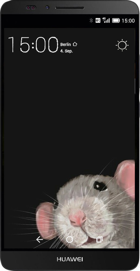 Силиконовый чехол The Peeking Rat для Huawei Ascend Mate 7 - 6442u-140 изображение 