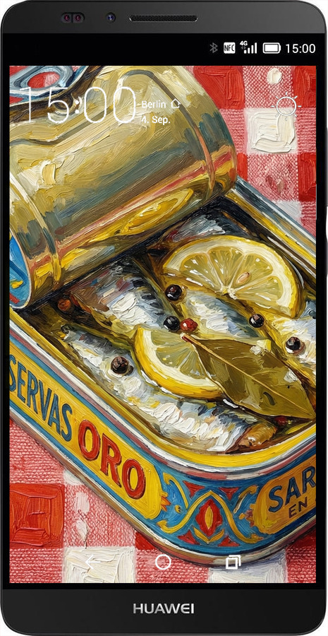 Силиконовый чехол Vintage Sardine Tin Phone для Huawei Ascend Mate 7 - 6772u-140 изображение 