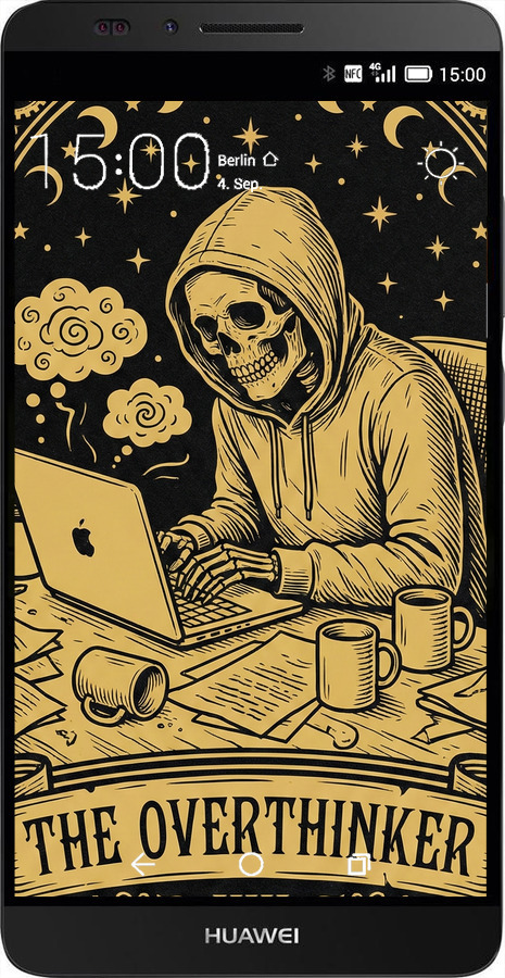 Силиконовый чехол The Overthinker для Huawei Ascend Mate 7 - 6774u-140 изображение 