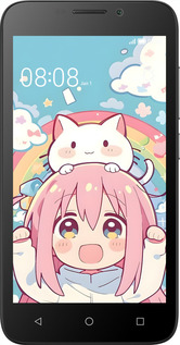 Силиконовый чехол Девочка аниме радуга для Huawei Ascend Y5C - 6304u-146 изображение 