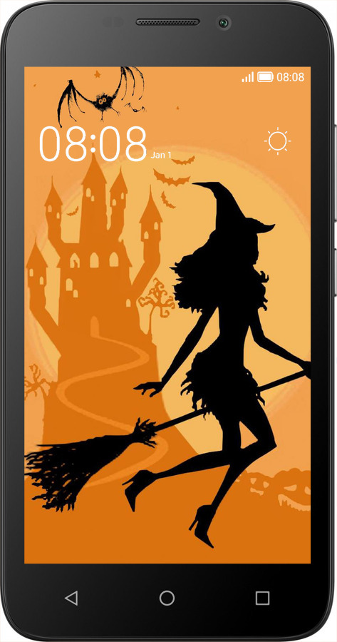 Силіконовий чехол Відьма на мітлі для Huawei Ascend Y5C - 1184u-146 изображение 