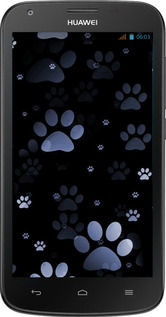 Силиконовый чехол С синими отпечатками лап для Huawei Ascend Y600 - 6441u-486 изображение 