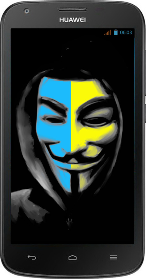 Силіконовий чехол Український анонімус для Huawei Ascend Y600 - 1062u-486 изображение 
