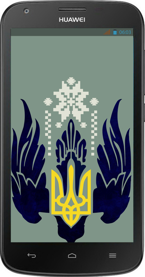 Силиконовый чехол Тризуб с крыльями для Huawei Ascend Y600 - 5640u-486 изображение 