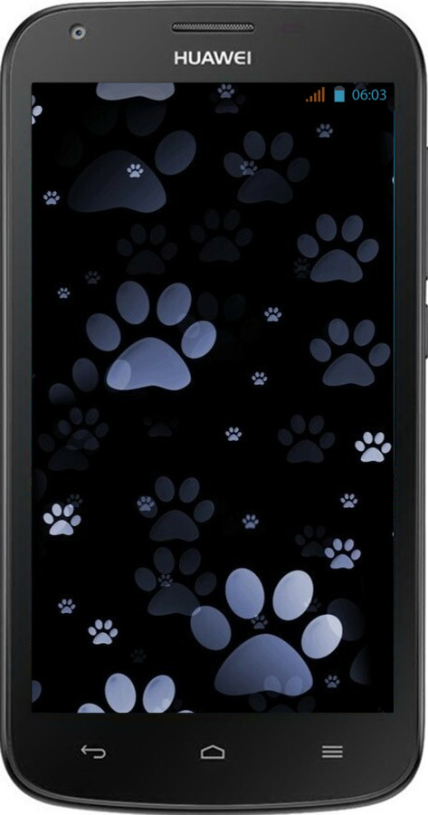 Силиконовый чехол С синими отпечатками лап для Huawei Ascend Y600 - 6441u-486 изображение 