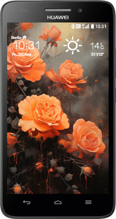 Силиконовый чехол Оранжевые розы для Huawei G620S - 5944u-328 изображение 