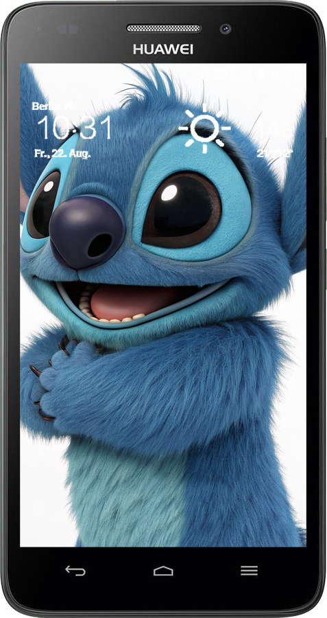 Силиконовый чехол Стич 1 для Huawei G620S - 6686u-328 изображение 