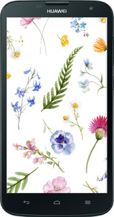 Силиконовый чехол Цветочный фон v2 для Huawei G730 - 5472u-369 изображение 