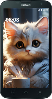 Силіконовий чехол Білий кіт для Huawei G730 - 5646u-369 изображение 