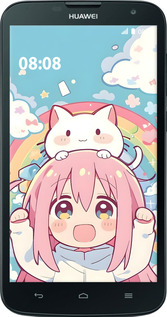 Силіконовий чехол Девочка аниме радуга для Huawei G730 - 6304u-369 изображение 