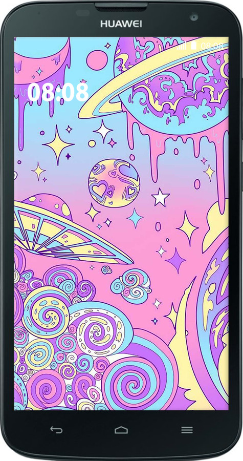 Силиконовый чехол Розовая галактика для Huawei G730 - 4146u-369 изображение 