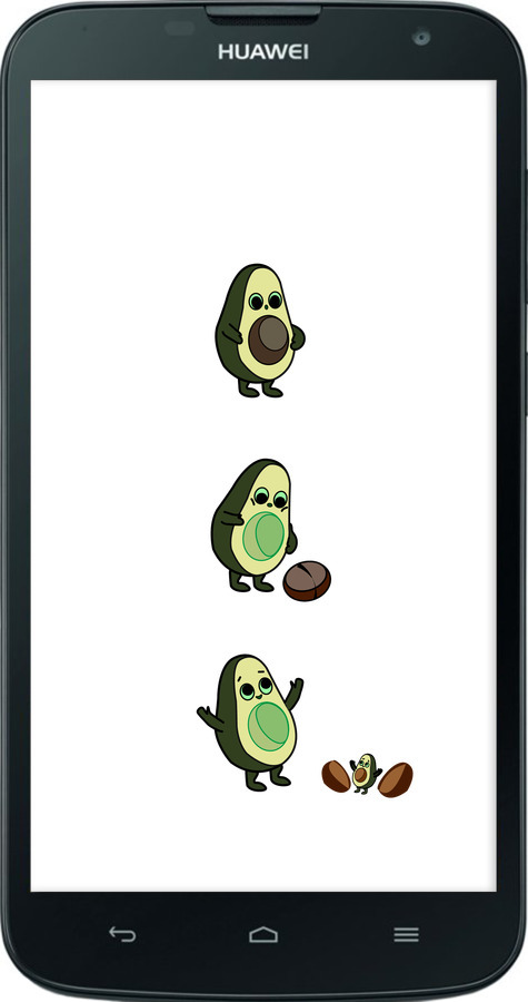 Силиконовый чехол Авокадо 1 для Huawei G730 - 4857u-369 изображение 