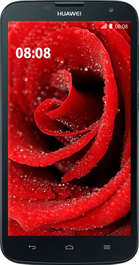 Силиконовый чехол Красная роза для Huawei G730 - 529u-369 изображение 