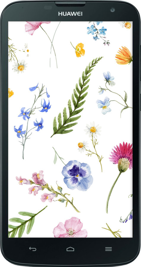 Силиконовый чехол Цветочный фон v2 для Huawei G730 - 5472u-369 изображение 