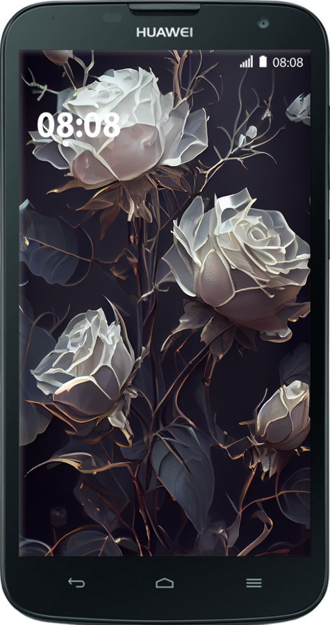 Силиконовый чехол Розы 2 для Huawei G730 - 5550u-369 изображение 