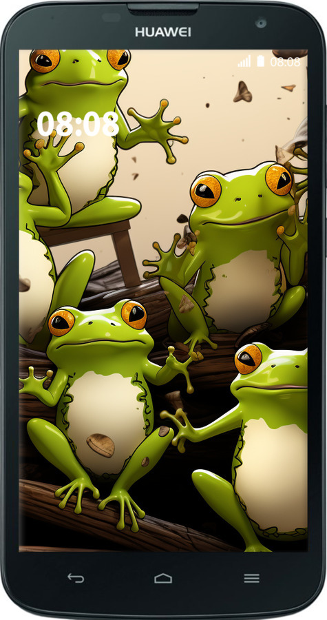 Силіконовий чехол Жабки для Huawei G730 - 5656u-369 изображение 