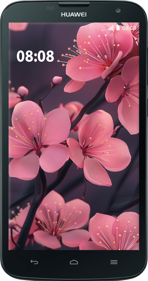 Силіконовий чехол Пурпурова сакура для Huawei G730 - 6075u-369 изображение 