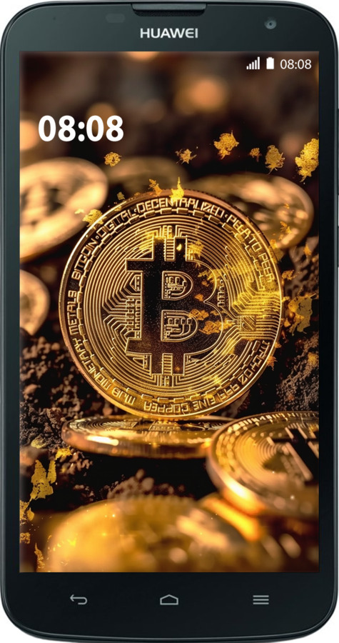 Силіконовий чехол Золота лихоманка біткойна для Huawei G730 - 6089u-369 изображение 