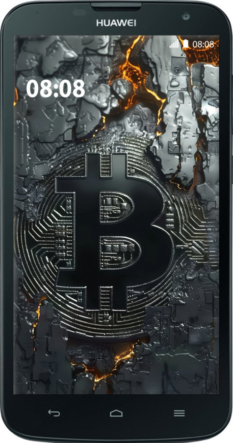 Силіконовий чехол Розпечений біткойн для Huawei G730 - 6091u-369 изображение 
