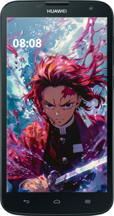 Силіконовий чехол Танджиро Камадо: Клинок, що розсікає демонів для Huawei G730 - 6111u-369 изображение 