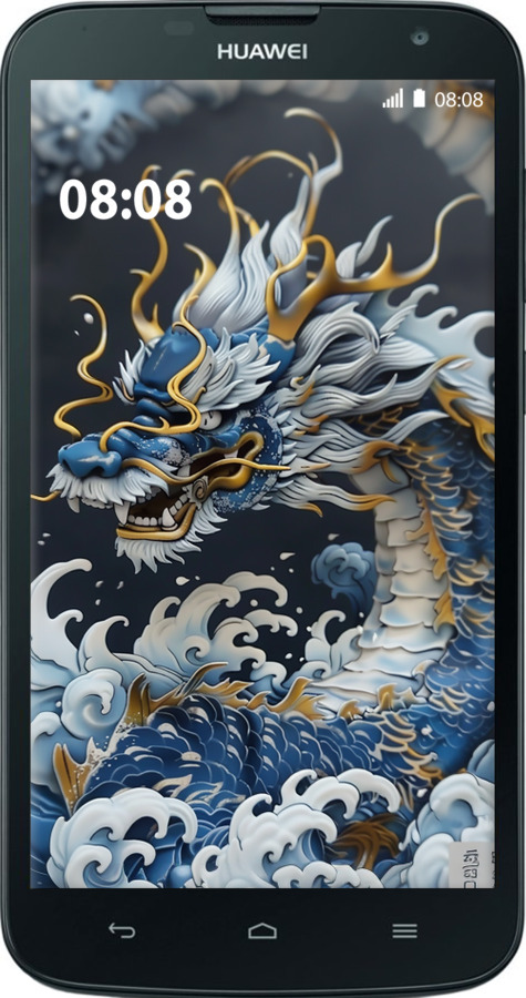 Силиконовый чехол Водяной дракон для Huawei G730 - 6113u-369 изображение 