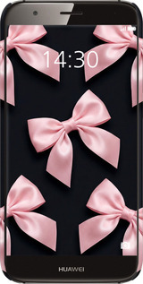 3D пластиковый матовый чехол Coquette Ribbons Dark Coquette для Huawei G7 Plus - 6767m-952 изображение 
