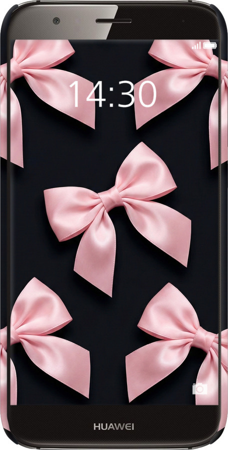 3D пластиковый матовый чехол Coquette Ribbons Dark Coquette для Huawei G7 Plus - 6767m-952 изображение 