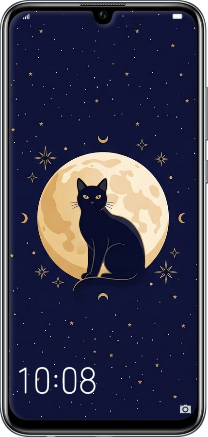 TPU чехол Cute Cat Celestial/Witchy для Huawei Honor 10 Lite - 6787b-1618 изображение 