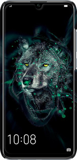 3D пластиковий матовий чехол Wolf для Huawei Honor 10 Lite - 6610m-1618 изображение 