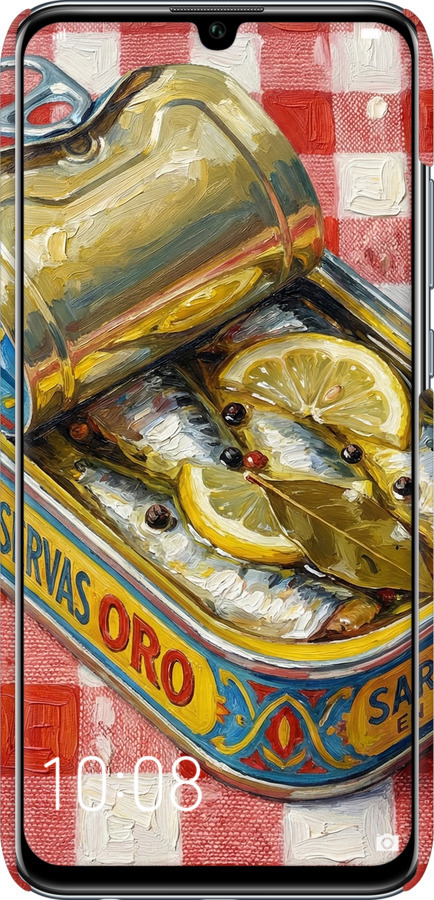 3D пластиковый матовый чехол Vintage Sardine Tin Phone для Huawei Honor 10 Lite - 6772m-1618 изображение 