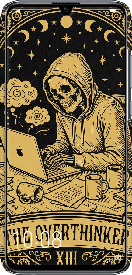 3D пластиковый матовый чехол The Overthinker для Huawei Honor 10 Lite - 6774m-1618 изображение 