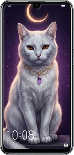 Силіконовий чехол Mystic White Cat Gothic Dark Purple Gold для Huawei Honor 10 Lite - 6805u-1618 изображение 